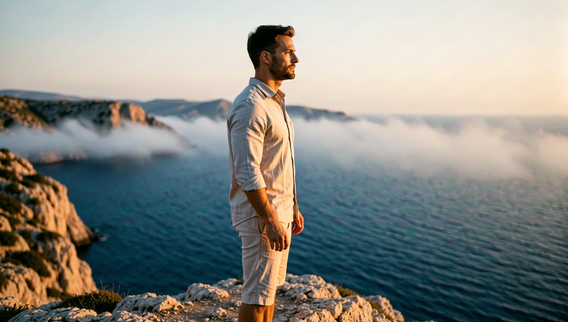 Dawn at the Aegean shore